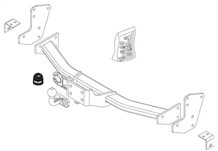 MERCEDES-BENZ VIANO (W639)  Flanged ball towbar  Wiring Harness Included