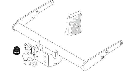 VW TRANSPORTER Box / Bus (T5,T6)  Flanged ball towbar  Wiring Harness Included