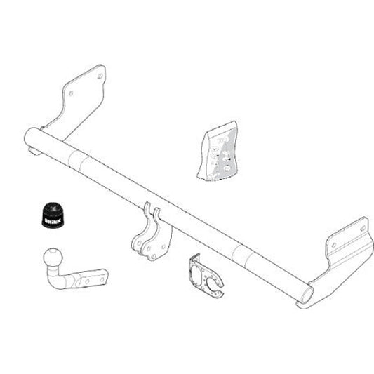 Kia Picanto (Ba) Brink Swan Neck (Fixed) Wiring Harness Included (2004-2011)