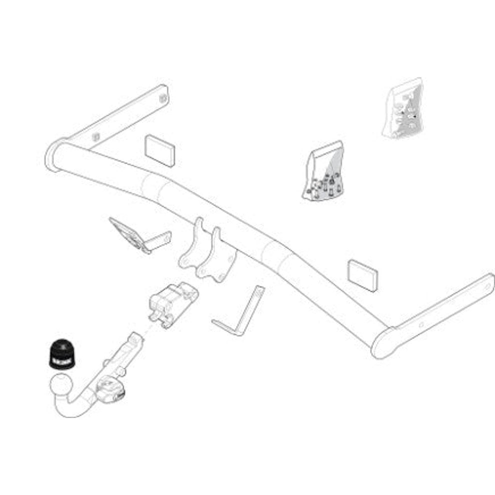 VW Golf V (1K1) Detachable Towbar Plug n Play Wiring Harness Included (2003-2009)