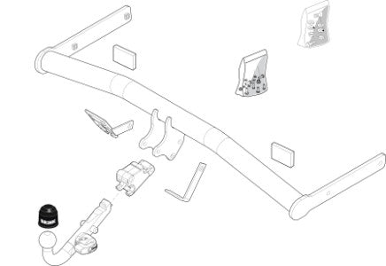 VW GOLF V (1K1)  Detachable towbar  Wiring Harness Included