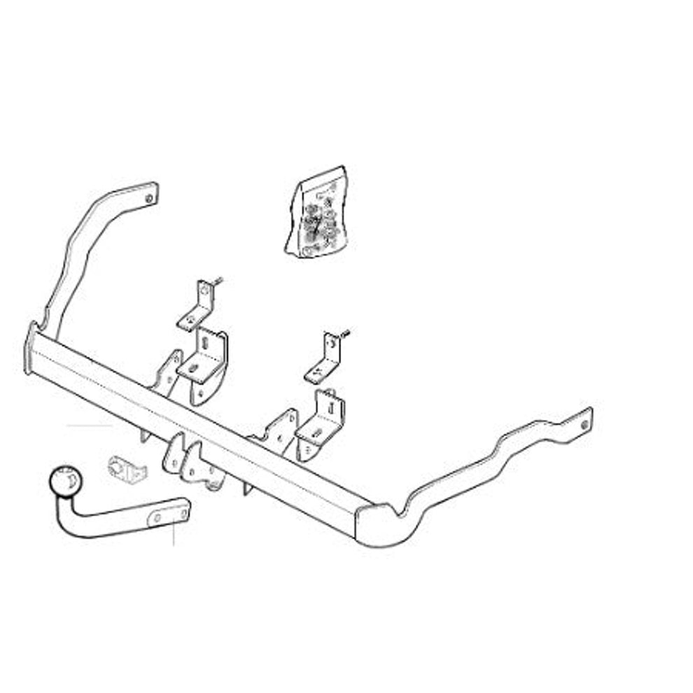 Renault Kangoo (KC0/1_) Brink Swan Neck (Fixed) Wiring Harness Included (1997-2008)