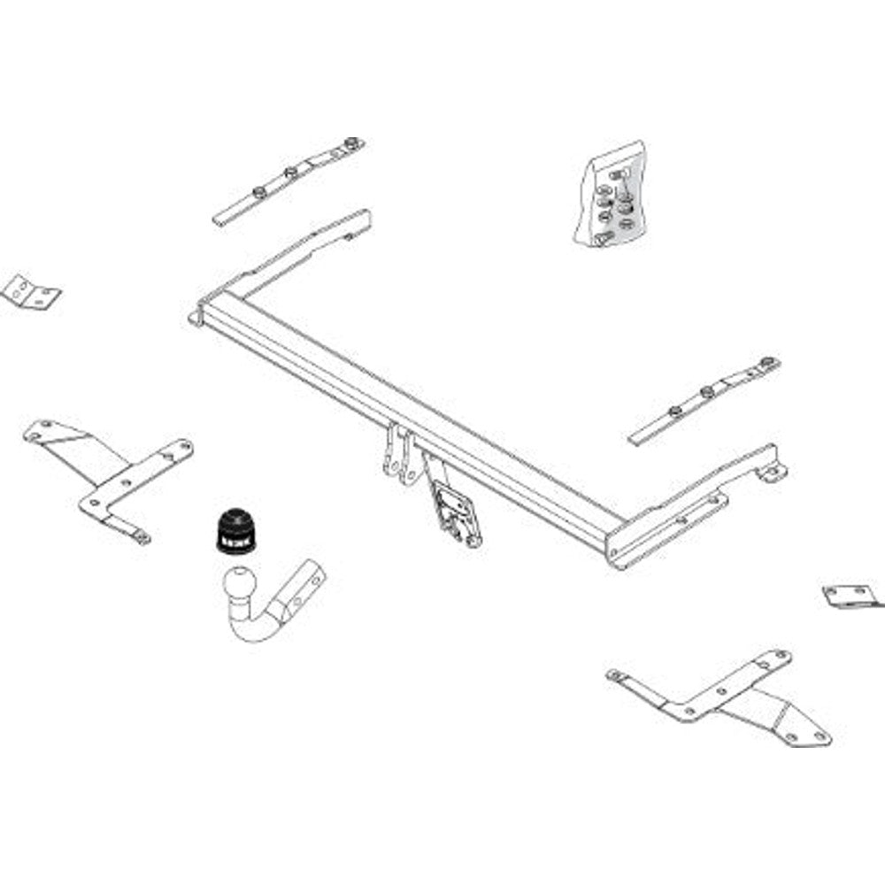Toyota Corolla Verso (Zer_, ZZE12_, R1_) Brink Swan Neck (Fixed) Wiring Harness Included (2004-2009)
