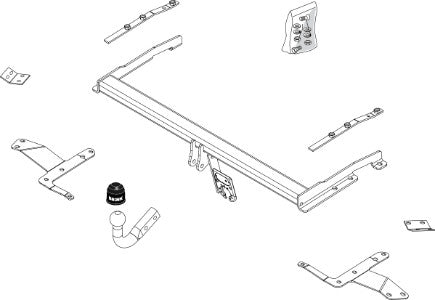 TOYOTA COROLLA Verso (ZER_, ZZE12_, R1_)  Brink swan neck (fixed)  Wiring Harness Included