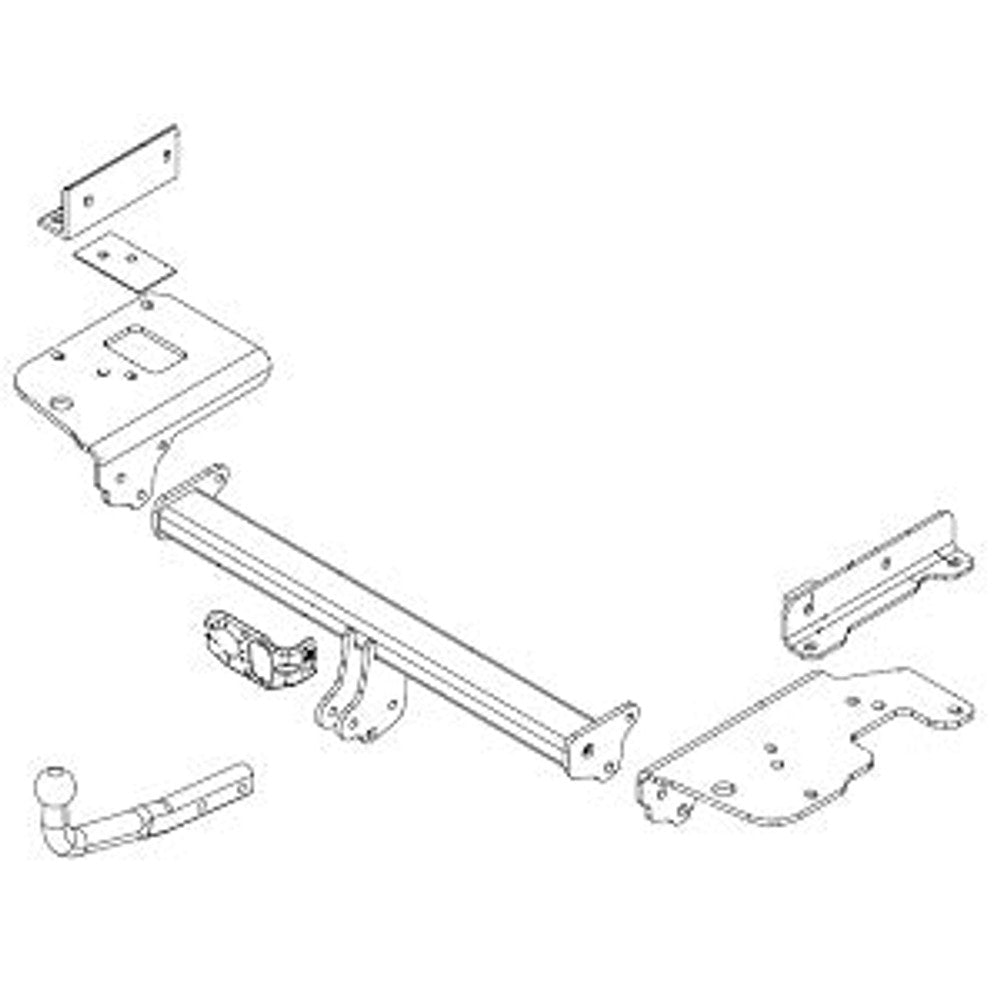 Kia Sportage (Je_, Km_) Brink Swan Neck (Fixed) Wiring Harness Included (2004-2010)