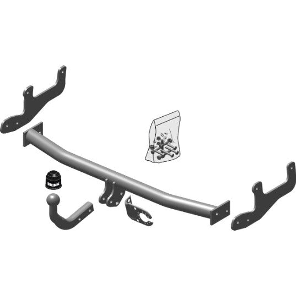 Renault Clio III (BR0/1, CR0/1) Brink Swan Neck (Fixed) Wiring Harness Included (2005-2012)