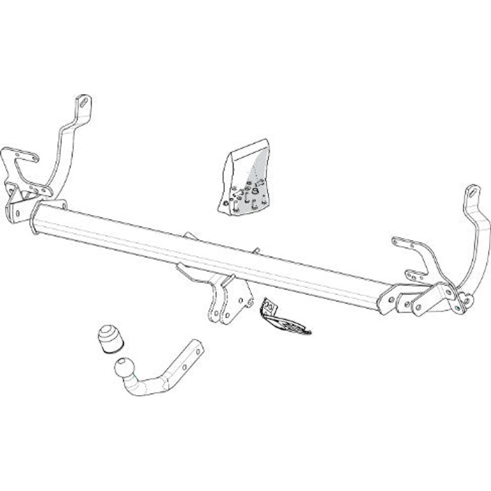 Citroen C5 II (Rd_Td) Brink Swan Neck (Fixed) Wiring Harness Included (2008-Current)