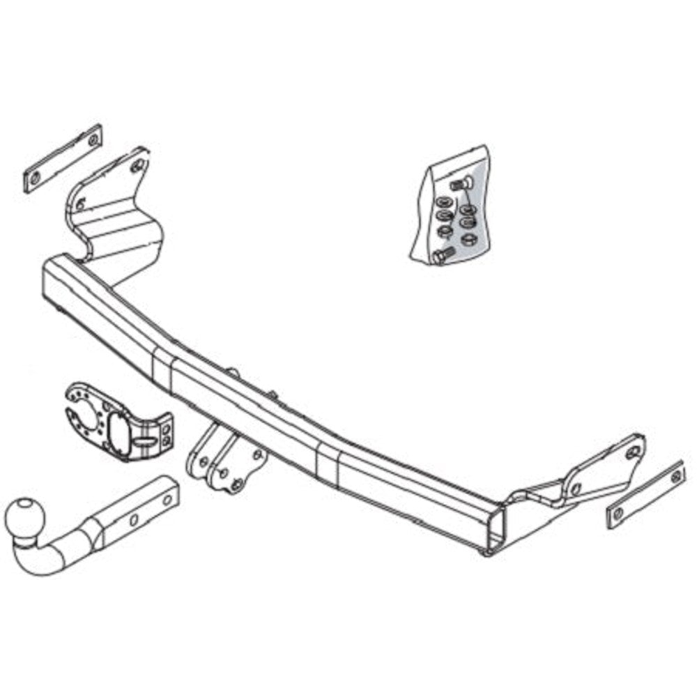 Jeep Patriot (MK74) Brink Swan Neck (Fixed) Wiring Harness Included (2007-2011)
