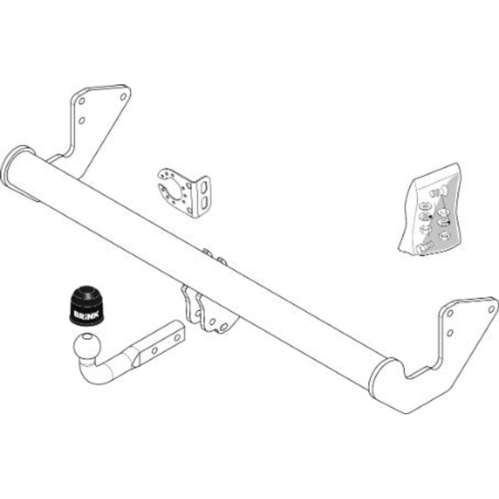 Mercedes-Benz Vito Bus (W639) Brink Swan Neck (Fixed) Wiring Harness Included (2005-2014)