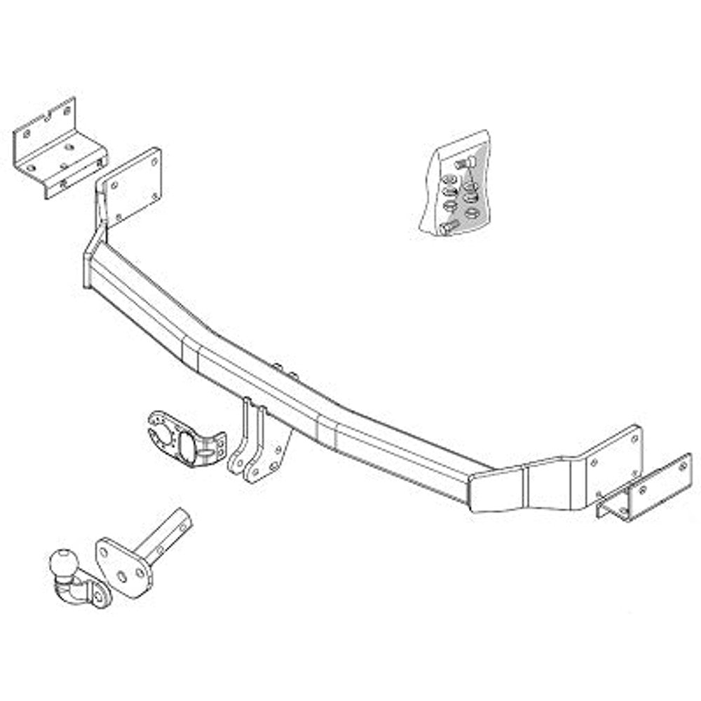 Hyundai Santa Fe II (Cm) Flanged Ball Towbar Wiring Harness Included (2005-2012)
