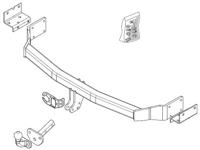 HYUNDAI SANTA FÉ II (CM)  Flanged ball towbar  Wiring Harness Included