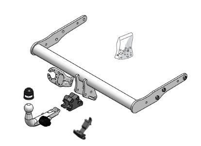 VW TRANSPORTER Box / Bus (T5,T6)  Detachable towbar  Wiring Harness Included