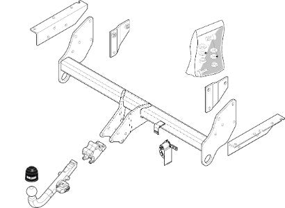 MITSUBISHI PAJERO IV (V8_W, V9_W)  Detachable towbar  Wiring Harness Included