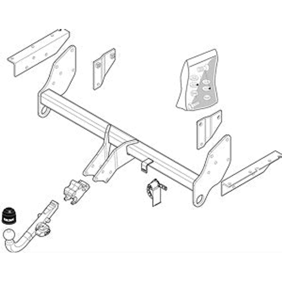 Mitsubishi Pajero IV (V8_W, V9_W) Detachable Towbar Wiring Harness Included (2006-2021)