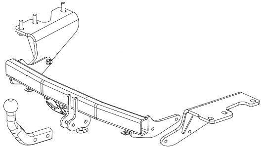 TOYOTA COROLLA VERSO  Brink swan neck (fixed)  Wiring Harness Included