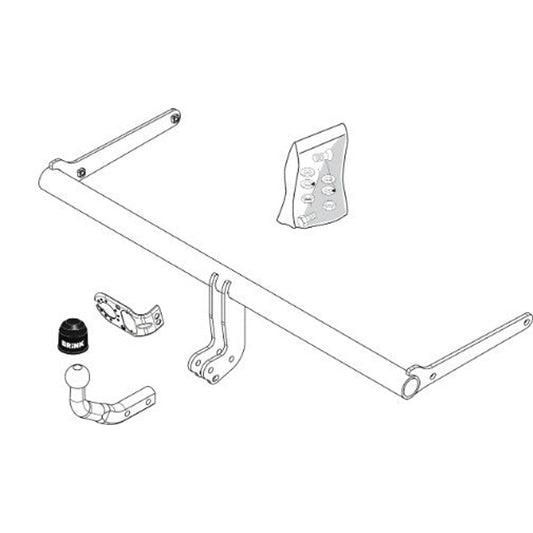Mazda 2 (De) Brink Swan Neck (Fixed) Wiring Harness Included (2007-2015)