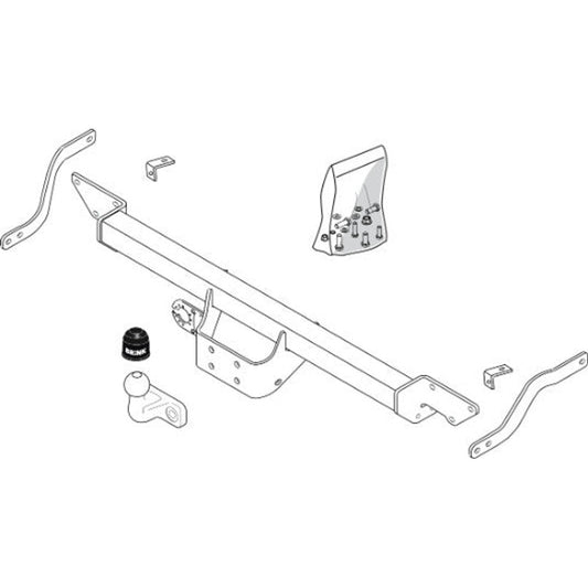 Peugeot Boxer Box/Bus Flanged Ball Towbar Wiring Harness Included (2006-Current)