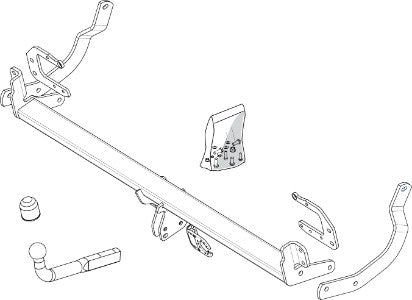 PEUGEOT 407 SW (6E_)  Brink swan neck (fixed)  Wiring Harness Included
