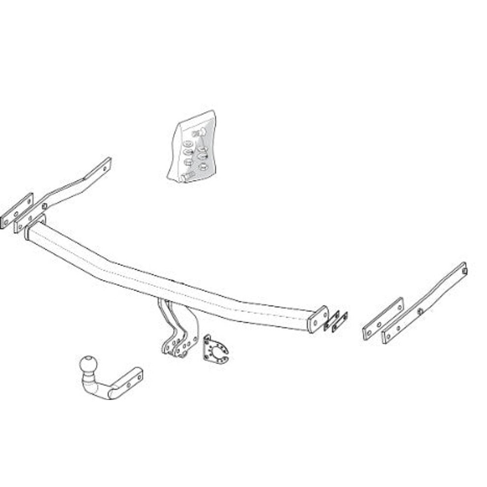 Renault Megane II (BM0/1_, CM0/1_) Brink Swan Neck (Fixed) Wiring Harness Included (2001-2012)