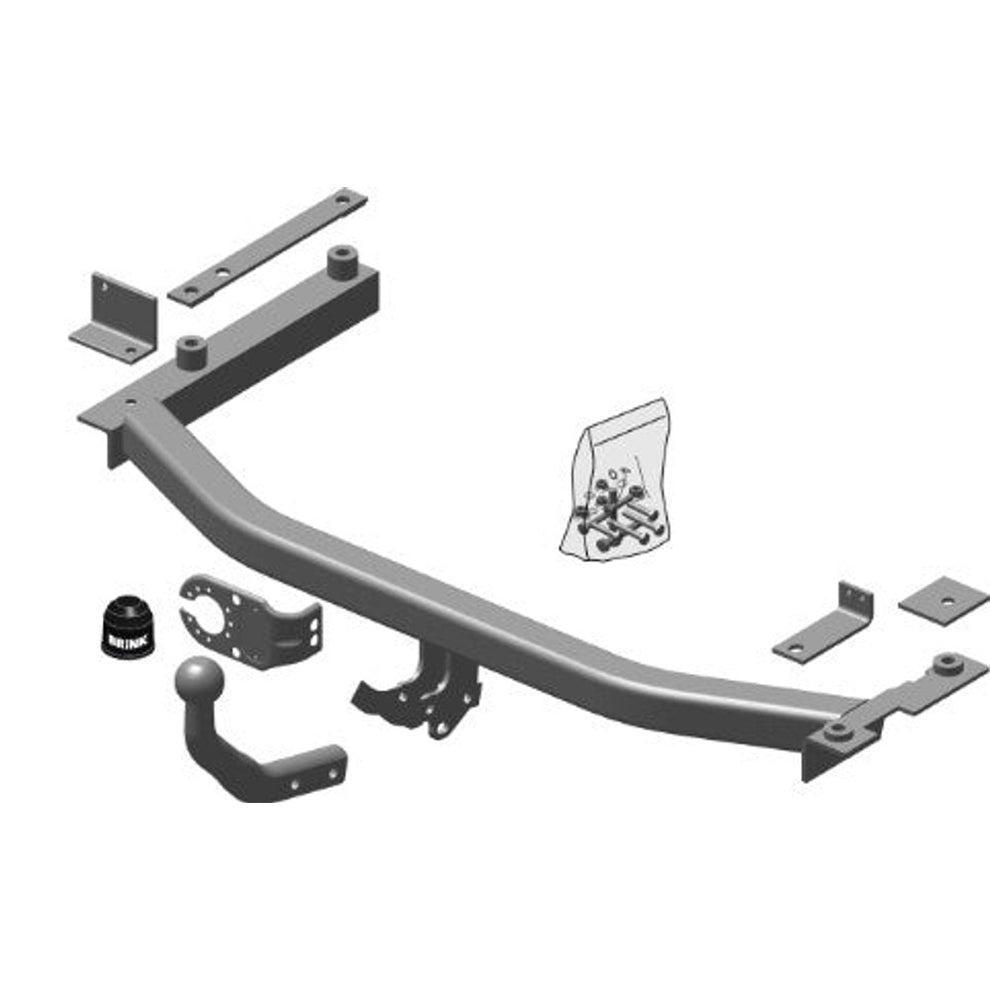 Honda Jazz II (Ge, Gg) Brink Swan Neck (Fixed) Wiring Harness Included (2007-2014)