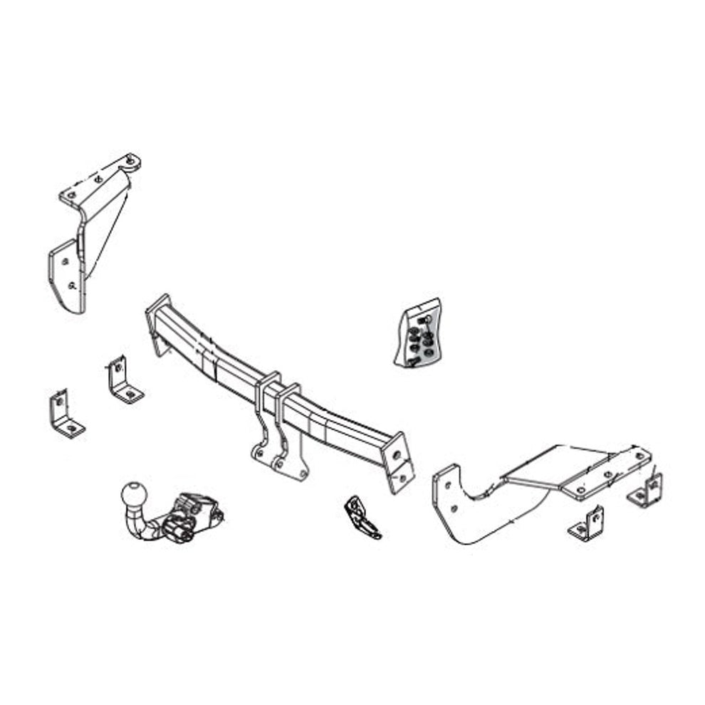 Mitsubishi Outlander II (Cw_W) Detachable Towbar Wiring Harness Included (2006-2012)