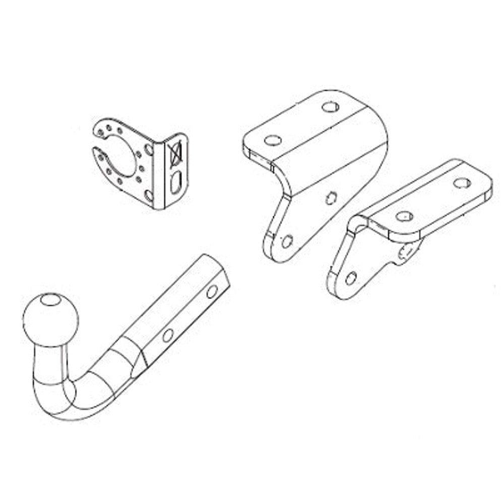 VW Amarok (2HA, 2HB, S1B, S6B, S7A, S7B) Brink Swan Neck (Fixed) Plug n Play Wiring Harness Included (2010-2022)