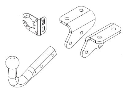 VW AMAROK (2HA, 2HB, S1B, S6B, S7A, S7B)  Brink swan neck (fixed)  Wiring Harness Included