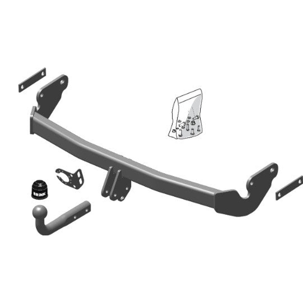 Jeep Compass (MK49) Brink Swan Neck (Fixed) Wiring Harness Included (2011-2017)