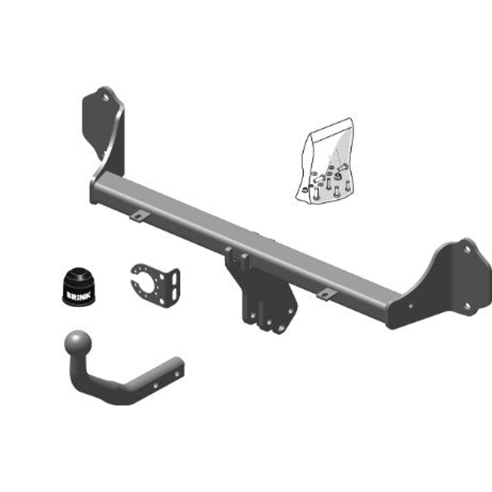 BMW 3 (F30, F80) Brink Swan Neck (Fixed) Wiring Harness Included (2011-2018)