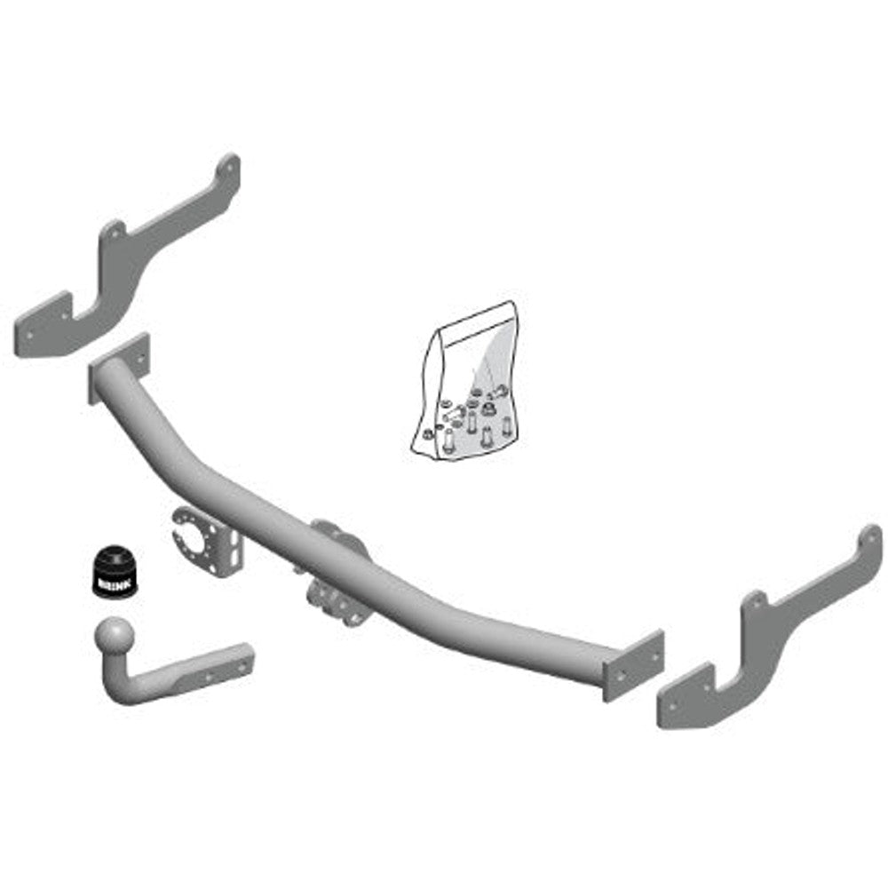 Renault Clio IV (Bh_) Brink Swan Neck (Fixed) Wiring Harness Included (2012-2018)