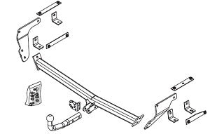 NISSAN QASHQAI II (J11)  Brink swan neck (fixed)  Wiring Harness Included