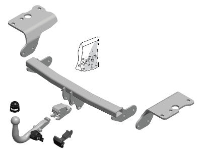 TOYOTA AURIS (_E18_)  Detachable towbar  Wiring Harness Included