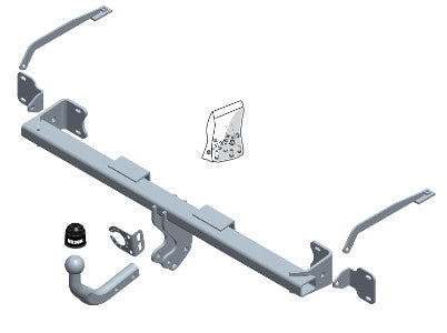 FORD TRANSIT CONNECT Box/Kombi  Brink swan neck (fixed)  Wiring Harness Included