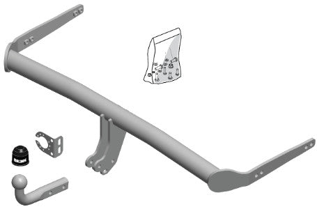 VW GOLF SPORTSVAN (AM1)  Brink swan neck (fixed)  Wiring Harness Included