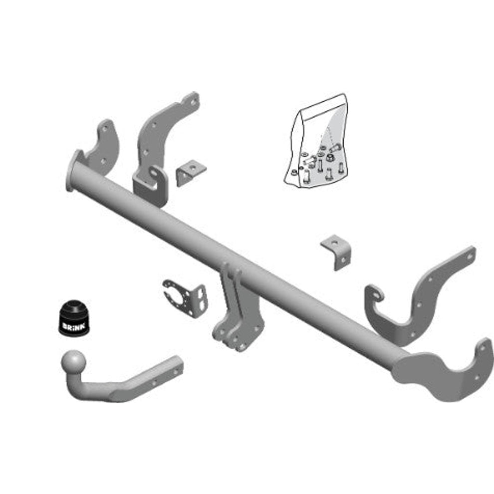 Citroen C4 Cactus Brink Swan Neck (Fixed) Wiring Harness Included (2014-2018)