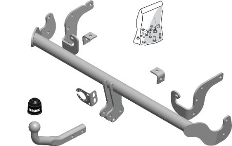 CITROËN C4 CACTUS  Brink swan neck (fixed)  Wiring Harness Included