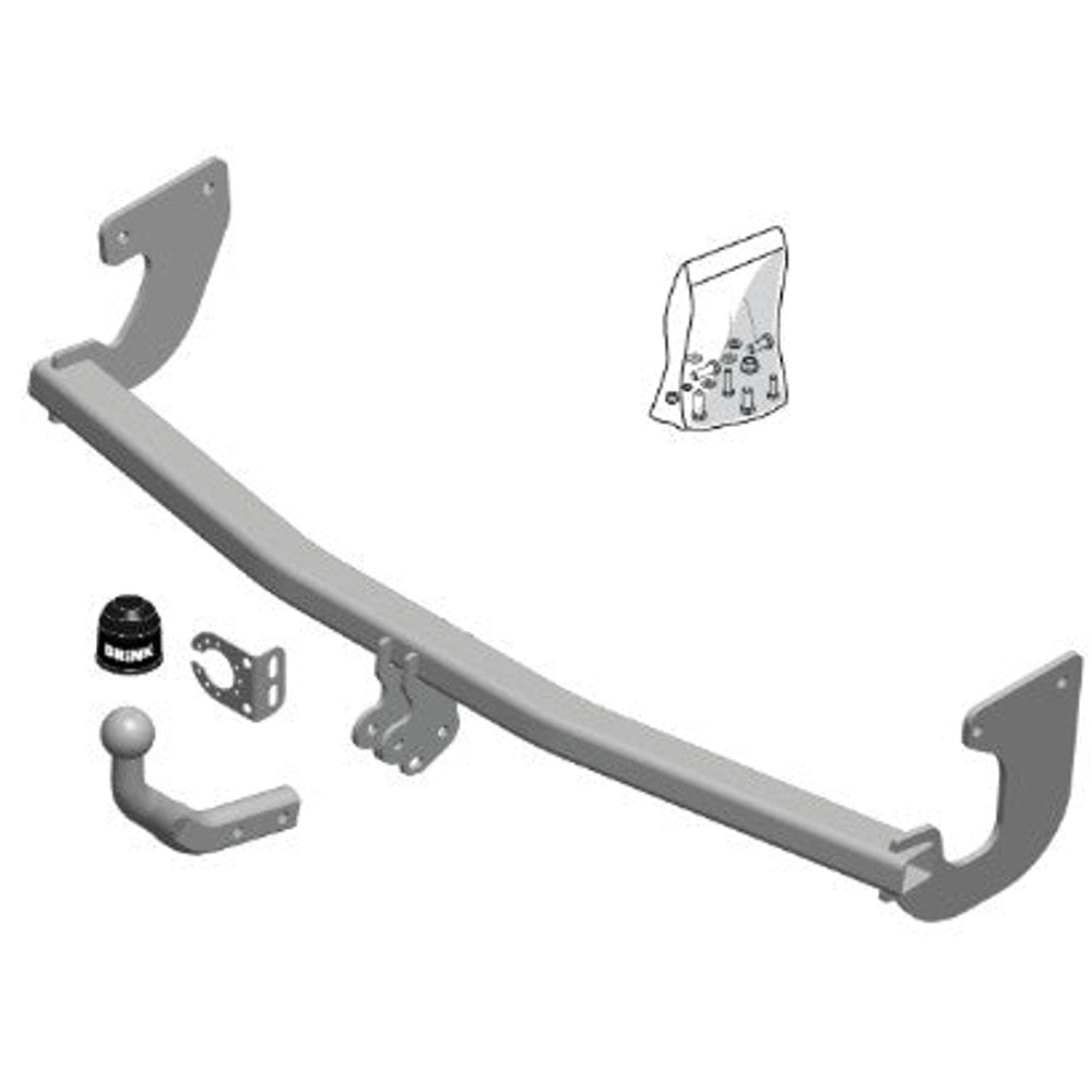 Hyundai i20 (Gb) Brink Swan Neck (Fixed) Wiring Harness Included (2014-2020)