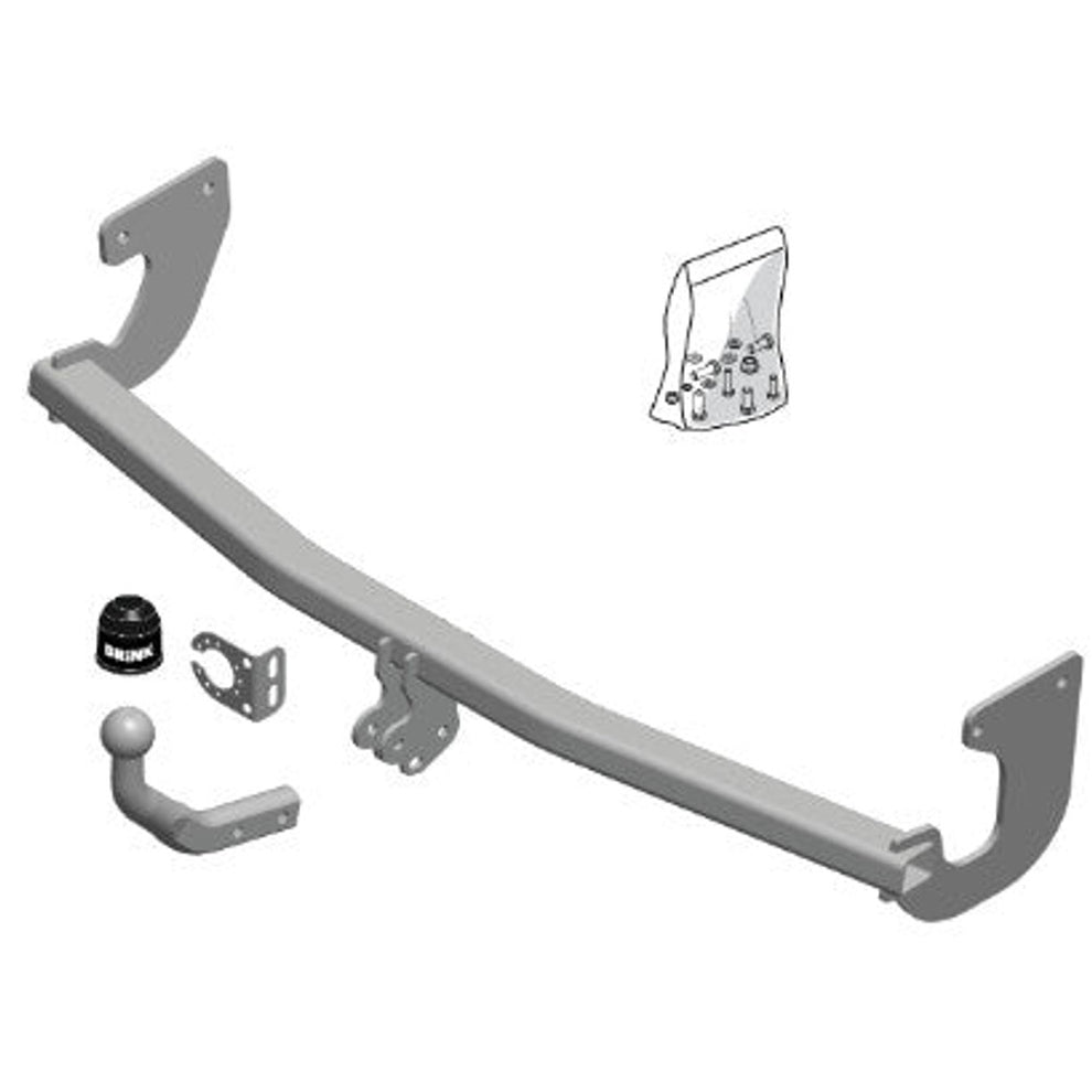 Hyundai i20 (Gb) Brink Swan Neck (Fixed) Wiring Harness Included (2014-2020)