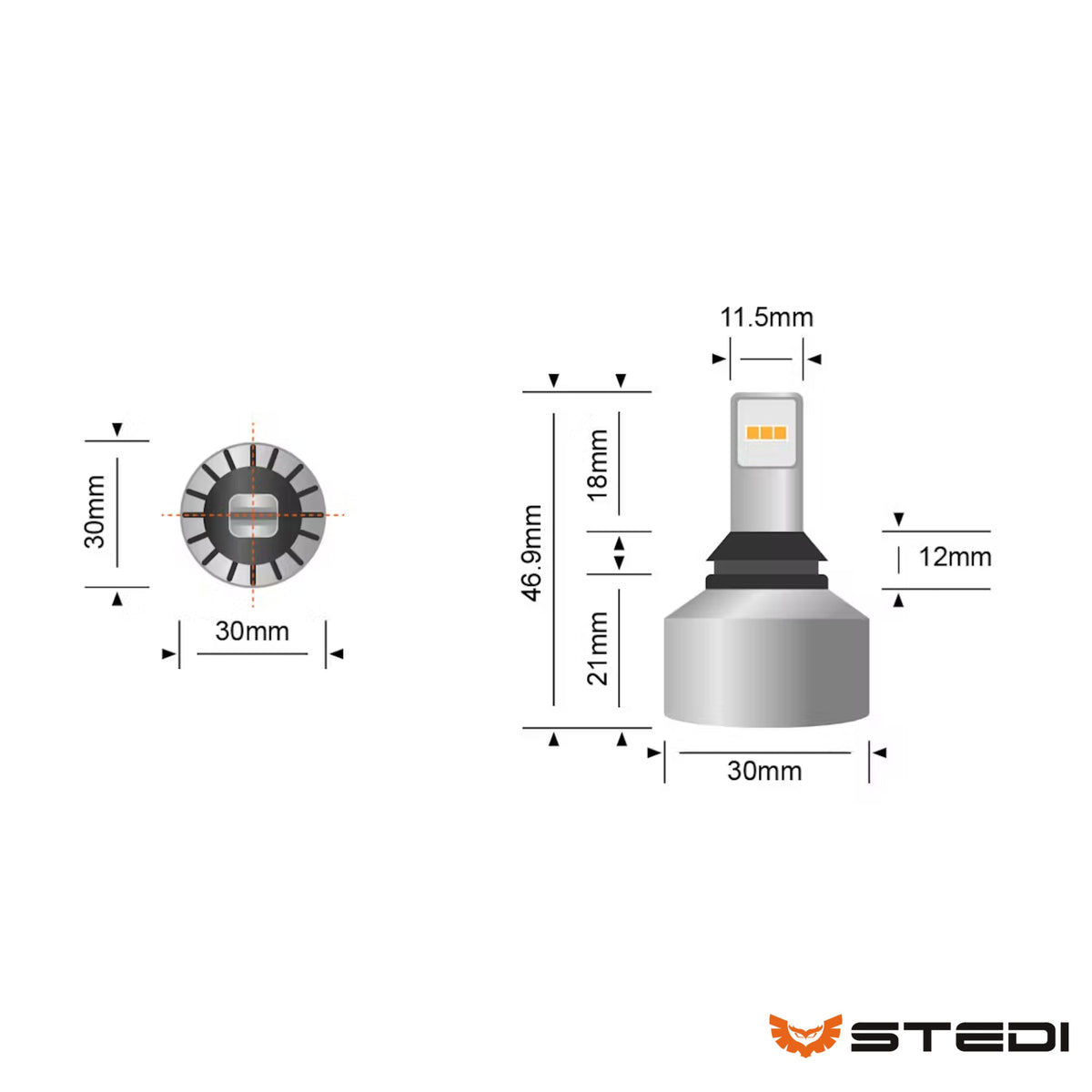 Stedi - 1,000 Lumen T10 / T15 Reverse LED Upgrade (Pair)