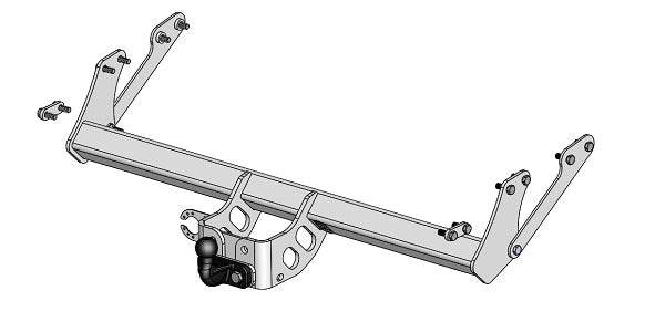 TOYOTA HILUX VIII Pickup (GD6)  Flanged ball towbar  Wiring Harness Included