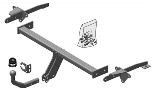 FIAT 500L (351_, 352_)  Brink swan neck (fixed)  Wiring Harness Included