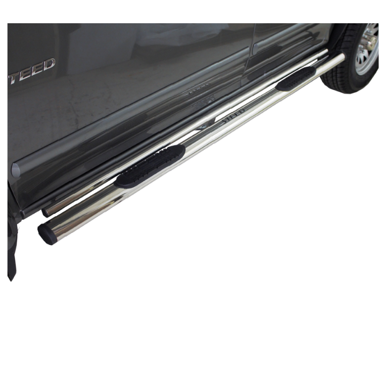 Steed 5 & 5E Double Tube Oval Side Steps Stainless (Fits all DC Models)