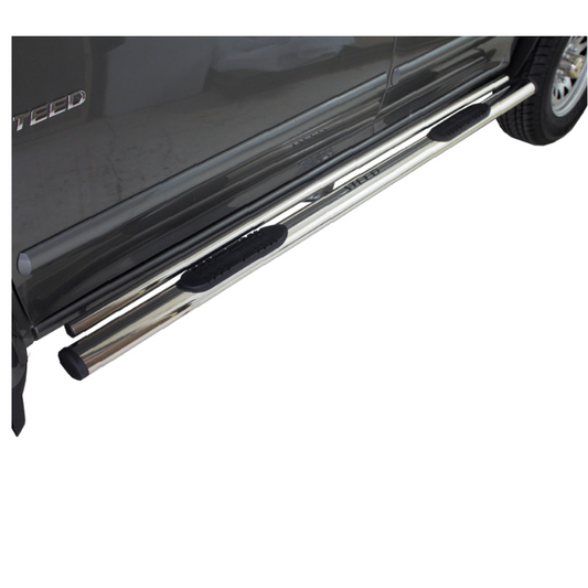 Steed 5 & 5E Double Tube Oval Side Steps Stainless (Fits all DC Models)