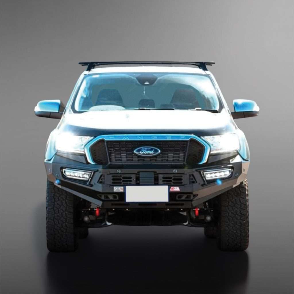 RANGER T7 & Everest 2016 to 2023: PEGASUS MILD STEEL FRONT BUMPER REPLACEMENT BULLBAR