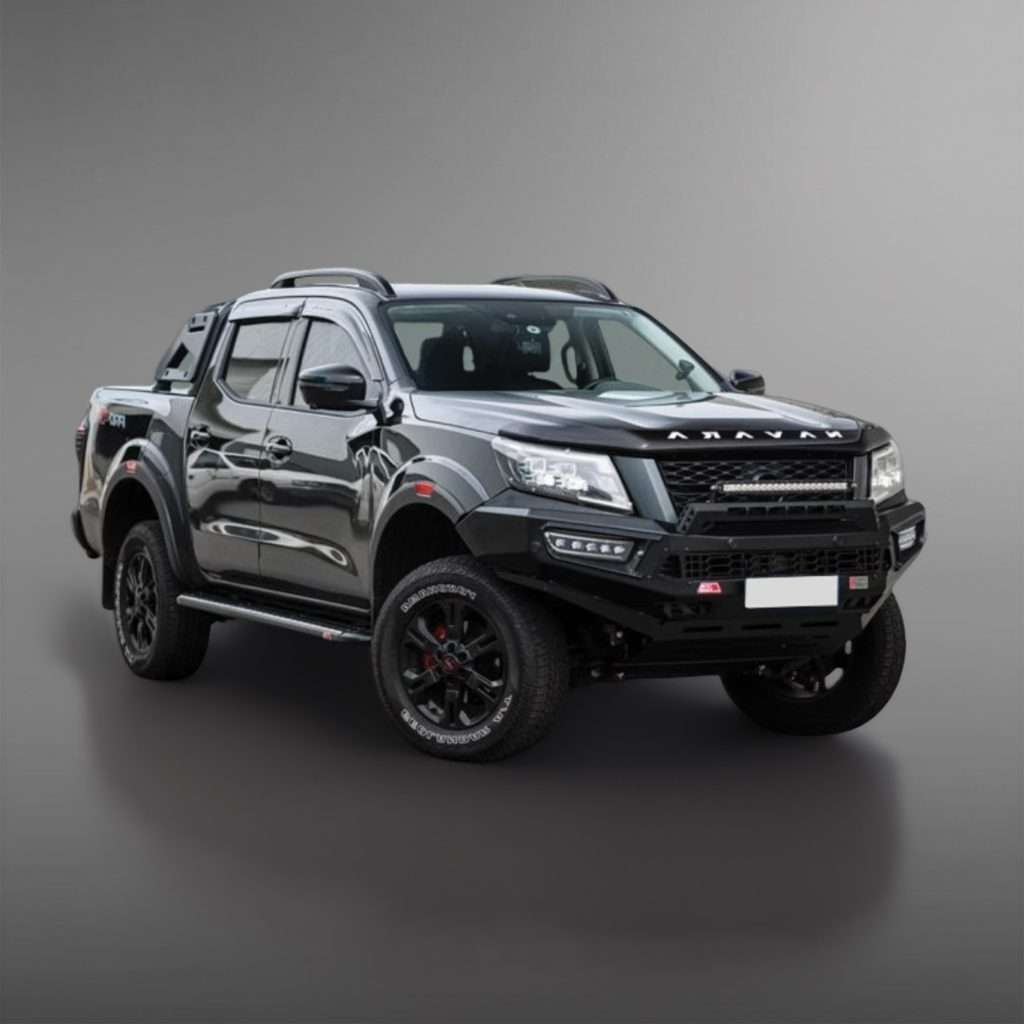 NAVARA D23 NEW MODEL 2021 to current: PEGASUS MILD STEEL FRONT LOW LOOP BUMPER REPLACEMENT BULLBAR