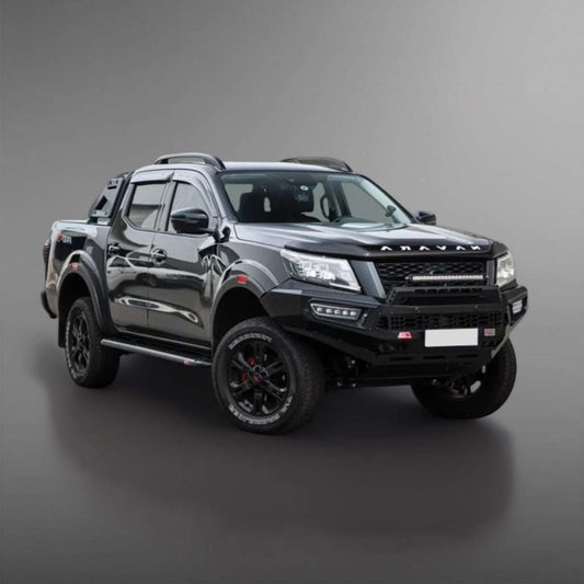 NAVARA D23 NEW MODEL 2021 to current: PEGASUS MILD STEEL FRONT LOW LOOP BUMPER REPLACEMENT BULLBAR