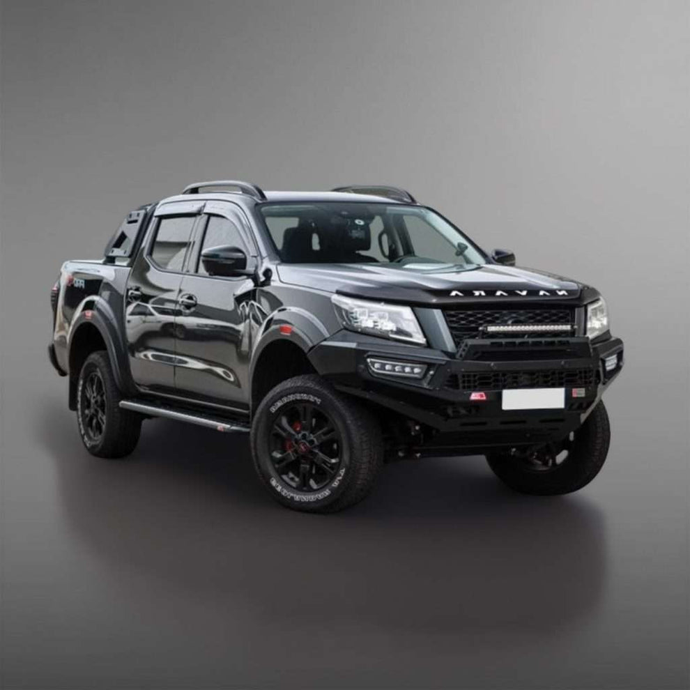 NAVARA D23 NEW MODEL 2021 to current: PEGASUS MILD STEEL FRONT LOW LOOP BUMPER REPLACEMENT BULLBAR