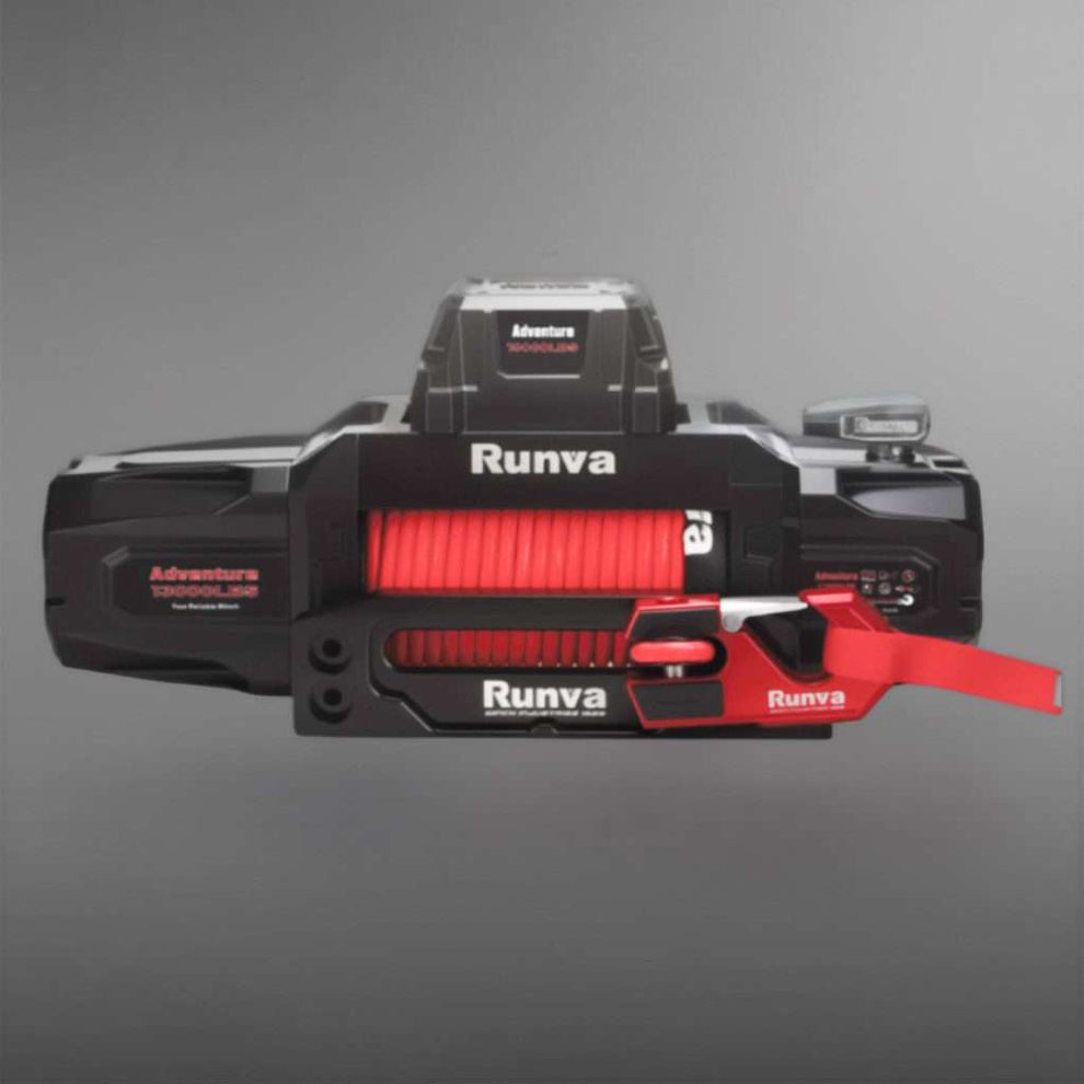 RUNVA WINCH ADVENTURE SERIES - Synthetic Rope 13000lbs (5 897Kg) 12V PREMIUM FULLY IP67 RATED - 2 x Remotes (Wire+Wireless)
