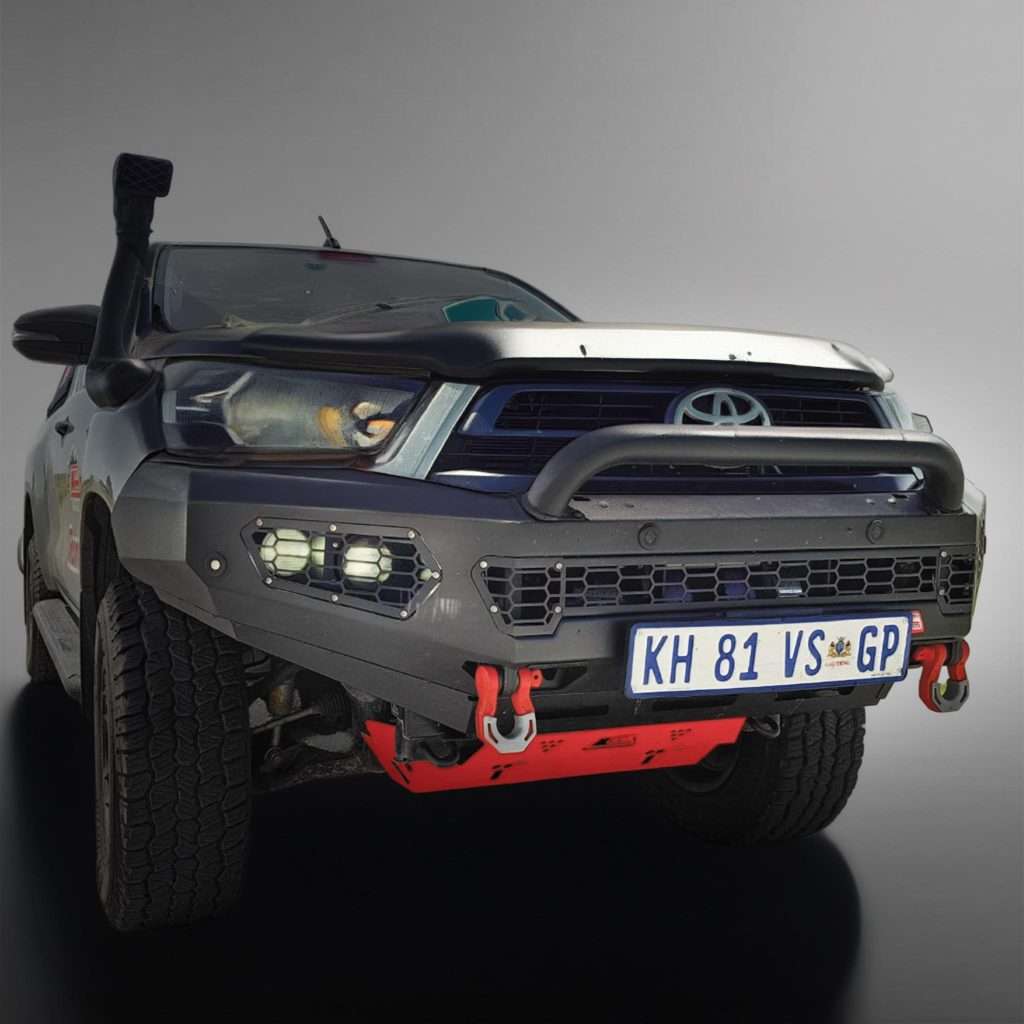 HILUX LEGEND or RAIDER GD6 2020 to current: AFRICA BAR MILD STEEL FRONT LOW LOOP BUMPER REPLACEMENT BULLBAR