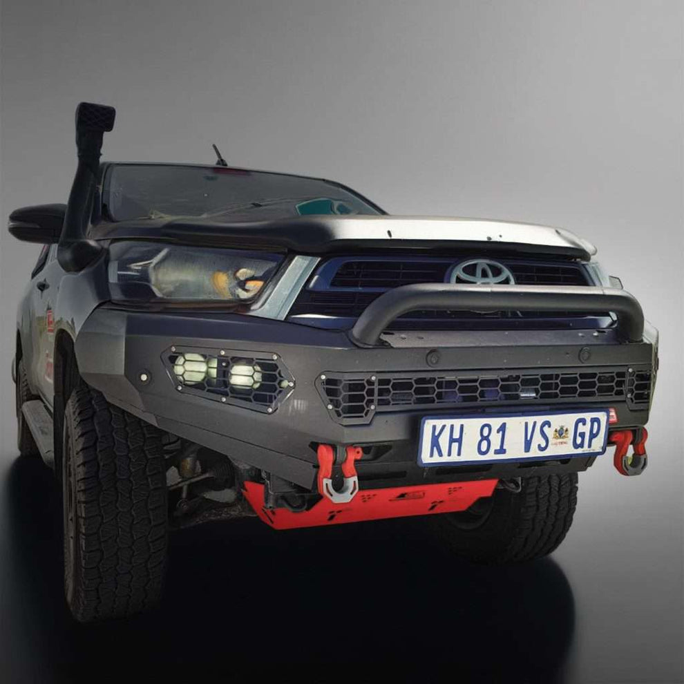 HILUX LEGEND or RAIDER GD6 2020 to current: AFRICA BAR MILD STEEL FRONT LOW LOOP BUMPER REPLACEMENT BULLBAR